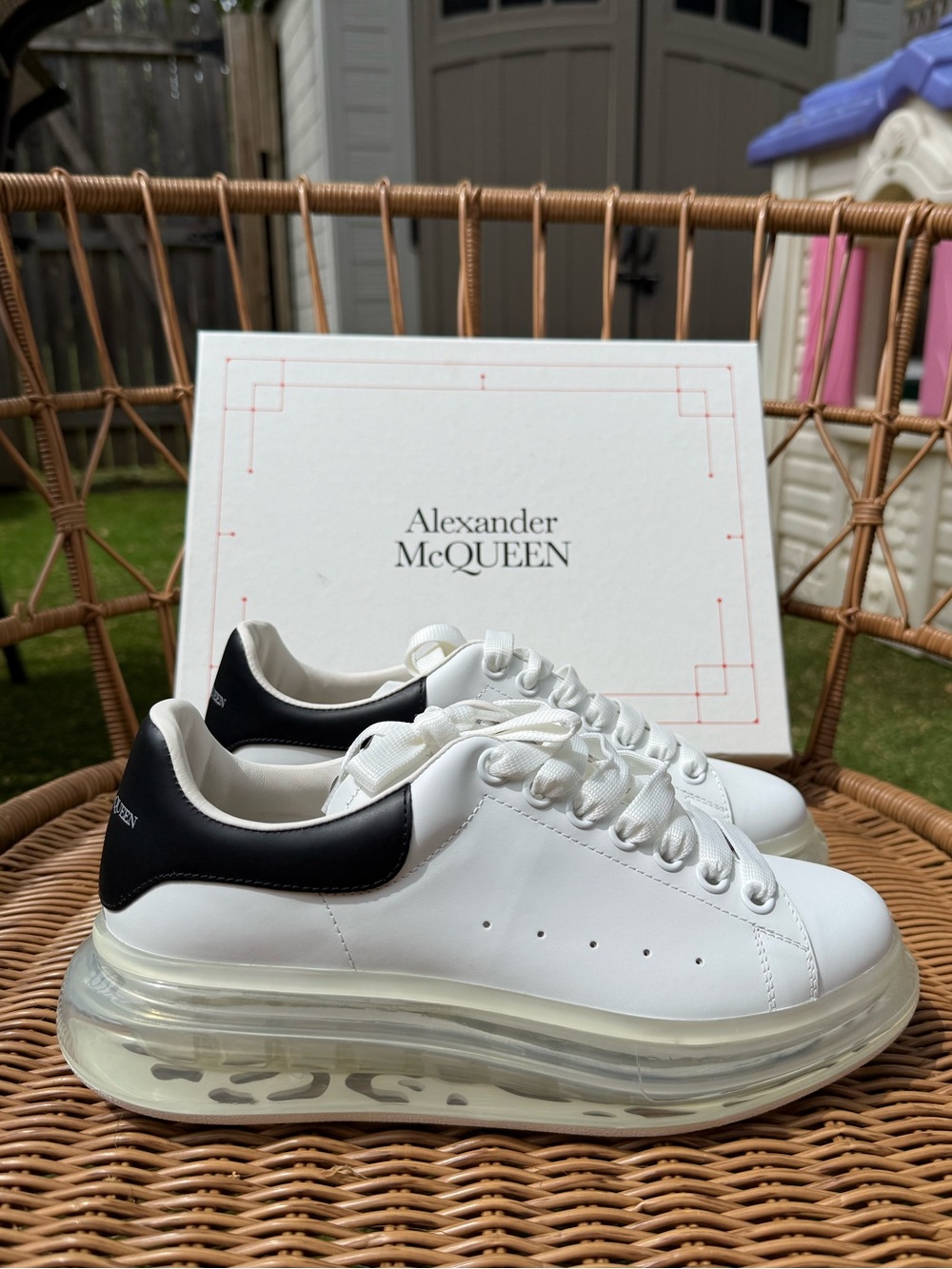 Alexander McQueen Calf Leather Platform Sneakers